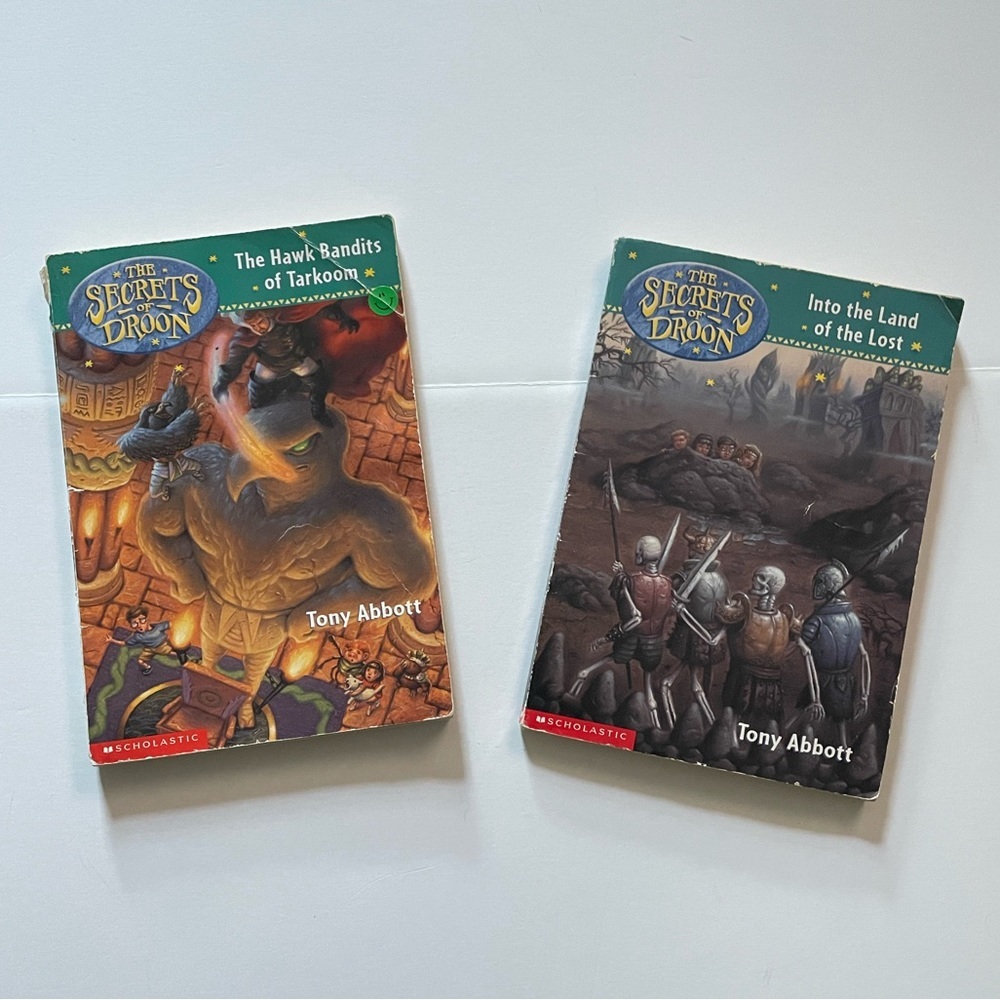 Lot of 2 The Secrets of Droon, Into the Land of the Lost/ The Hawk Bandits of ..